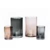 Glass Hurricane Organic Rim Mocha 22x35cm DCG44M
