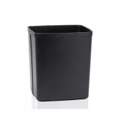 Black Leather Paper Bin pa12224