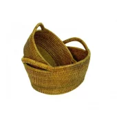 Oval Basket L Brown 30x25x14/12 cm G963