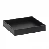 Black Leather Effect Tray 18x18am ax12207