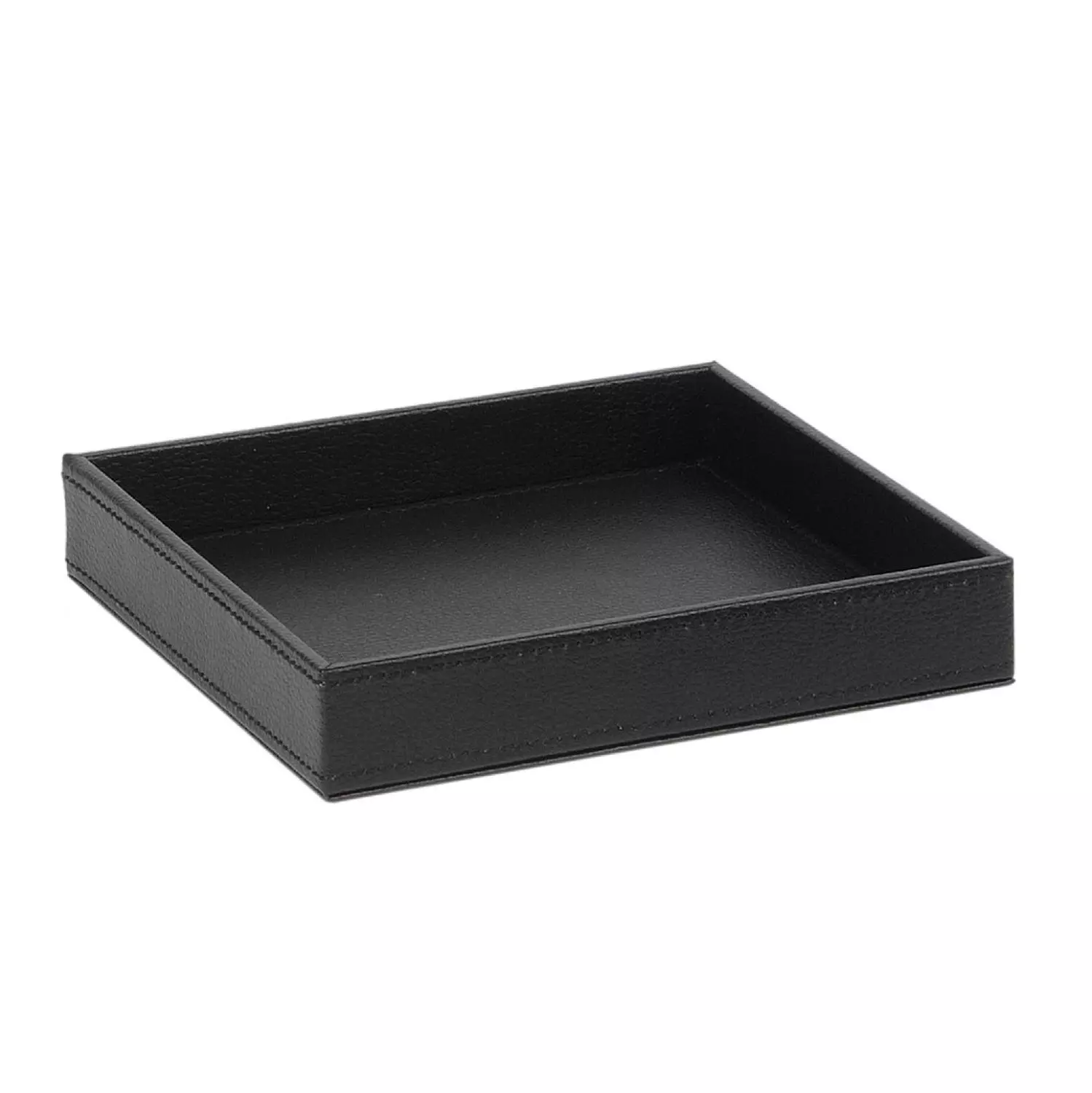Black Leather Effect Tray 18x18am ax12207