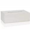 Tissue Holder Feaux Leather White BA7286