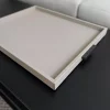 Giobagnara Deco Tray Stone Bronze Handles 48x35cm