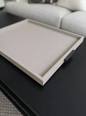 Giobagnara Deco Tray Stone Bronze Handles 48x35cm