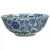 Bowl Porcelain Blue&White 35x15cm Wer-2065