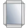Mirror Metal Black 97x3x77cm Xet-4529