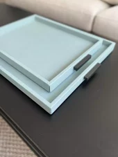 Giobagnara Deco Tray Sky Bronze Handles Large 57x44 cm