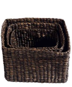 Kurv Rektangulær Sort L 40x30x28cm