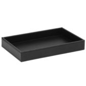 Black Leather Effect Tray 14x23x3cm ax12206