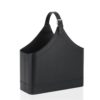 Black Leather Effect Magazine Rack ax12211