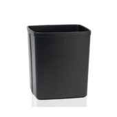 Black Leather Paper Bin pa12224