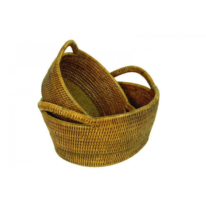 Oval Basket L Brown 30x25x14/12 cm G963