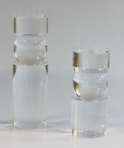 Candle Holder Crystal 10xh31cm 160-903