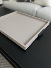 Giobagnara Deco Tray Stone Bronze Handles Medium 48 x 35cm