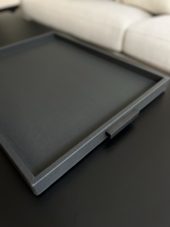 Giobagnara Deco Tray Slate Bronze Handles Large 57x44 cm