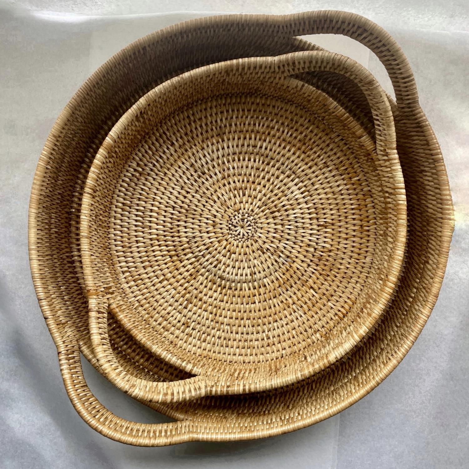 Round Tray L Natural D45xH10cm GN116