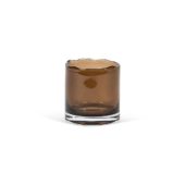 Hurricane Vase Organic Rim Mocha 12x12cm DCG144M