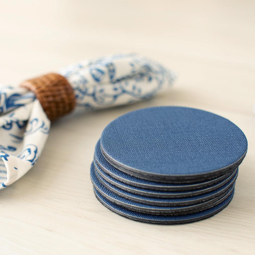 Canvas Coaster Navy 4019cr