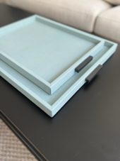 Giobagnara Deco Tray Sky Bronze Handles Large 57x44 cm