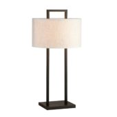 Aruba Bordlampe Rund H70cm Sort. Sand Linskjerm 229043