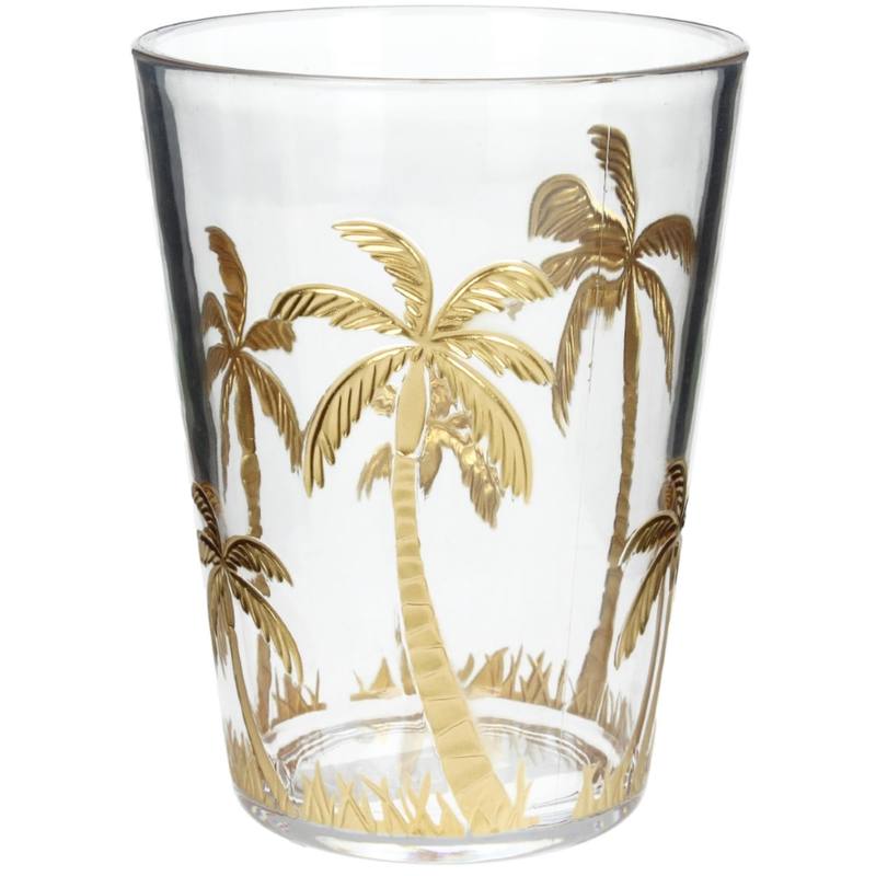 Tumbler Acrylic Gold Palm 9,3x9,3x12cm xet-2389