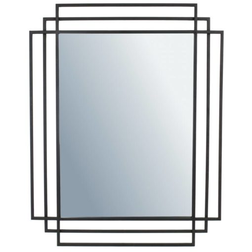 Mirror Metal Black 97x3x77cm Xet-4529