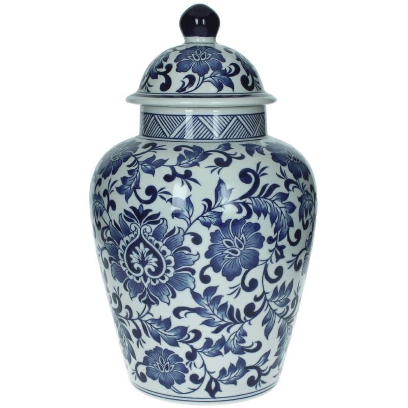 Jar Blue&White 20x20x35cm lev-4846