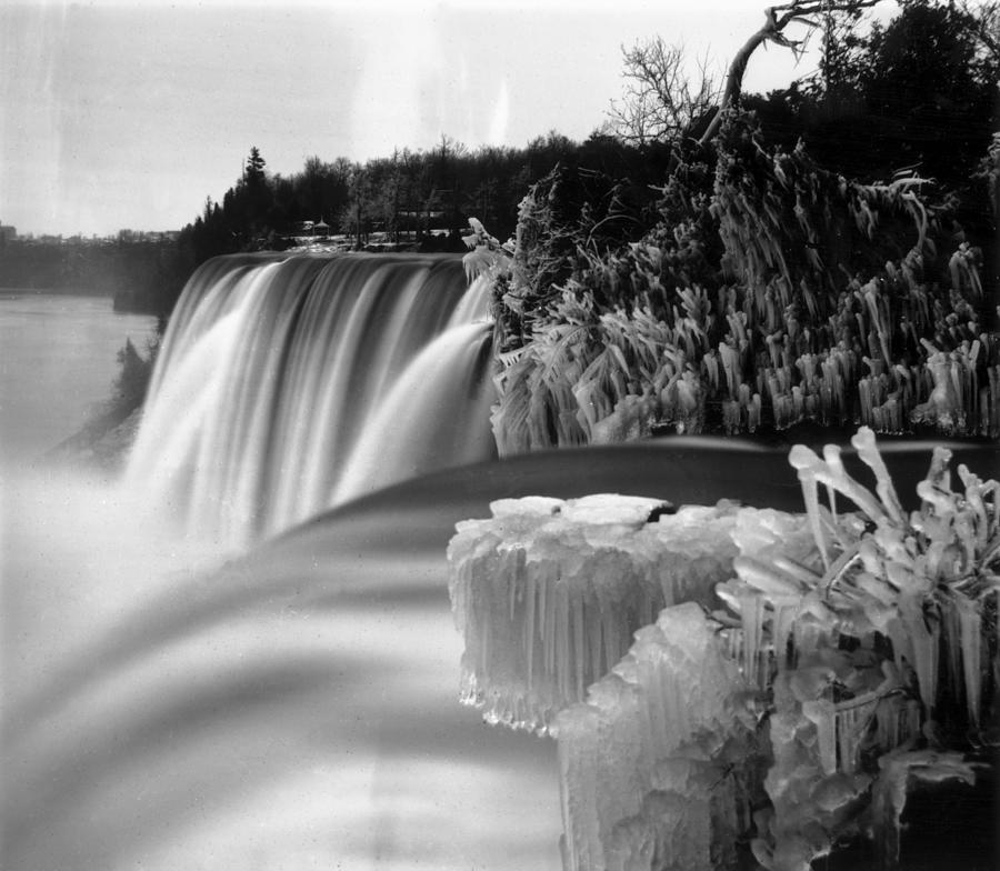 Getty. Frozen Falls by William England 20x24inches