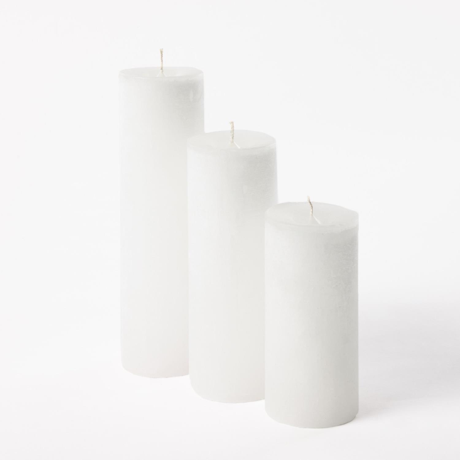 Mini Church Candle White 10x10cm, C16301