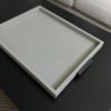 Giobagnara Deco Tray Light Grey Bronze Handles Medium 48x35cm