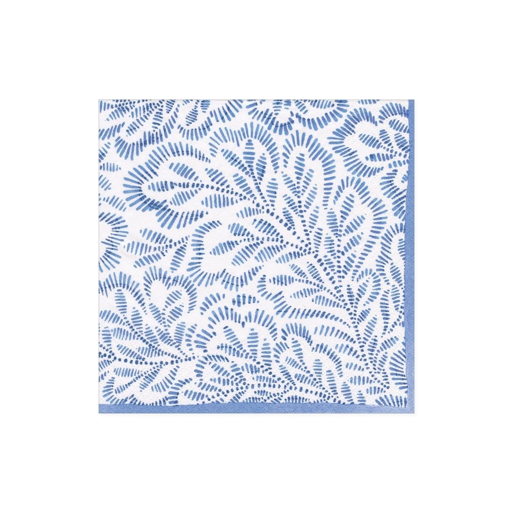 Napkin Blue Block Print 16980c
