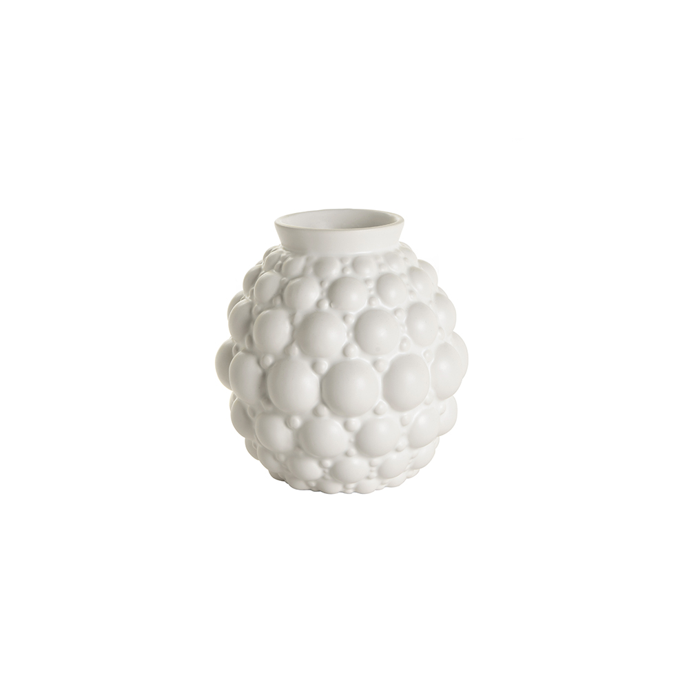 Bubbles Vase Ceramic White Matt fai.008/m