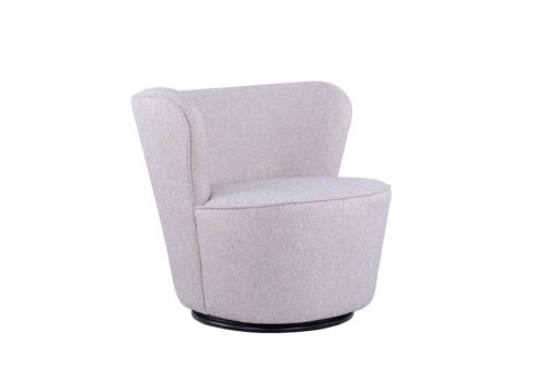 Armchair Swivel "Prato" Beige 74x74xh71cm  ( Fancy) 190-148