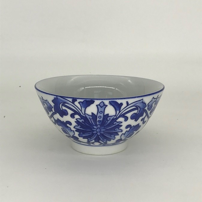 Bowl White/Blue "Ming" 14,5x7,3h 155-015