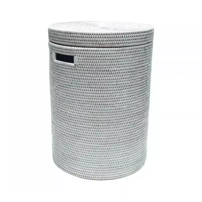 Dobby Basket Large Wh Wash 38xh52cm GB10481