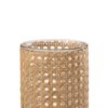 Rattan Glass Large 13x13x17cm 21052