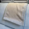 Alpaca Throw Linen Border Soft Beige 130x180cm 0207