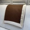 Alpaca Throw Linen Border Warm Brown 130x180cm 0302