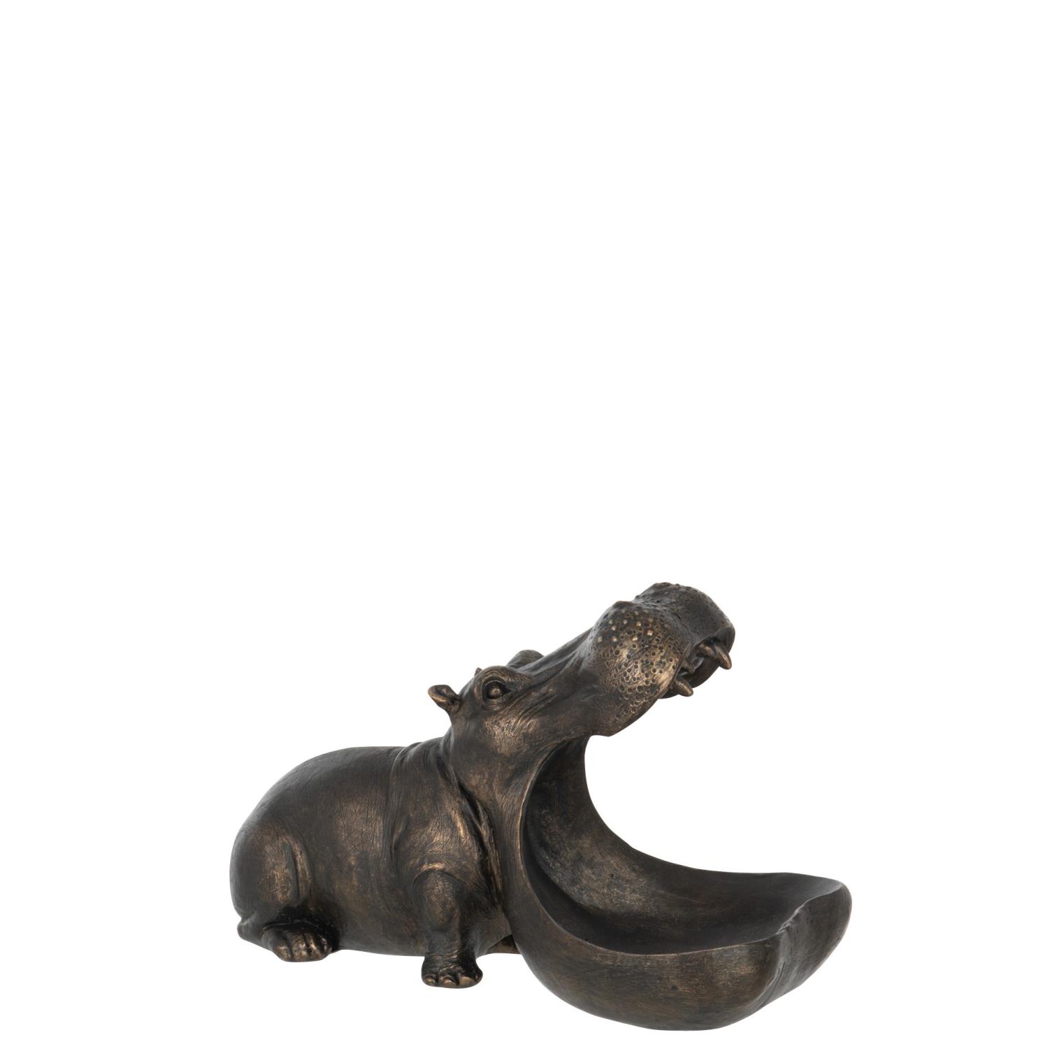 Hippo Poly Bronze 26,5x14x17cm 21300