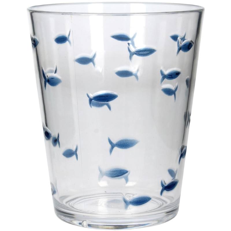 Tumbler Fish Acrylic Blue 9,6x9,6x11,6cm xet-6660