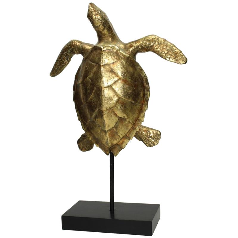 Ornament Turtle Gold 45x12x30cm XET-4607