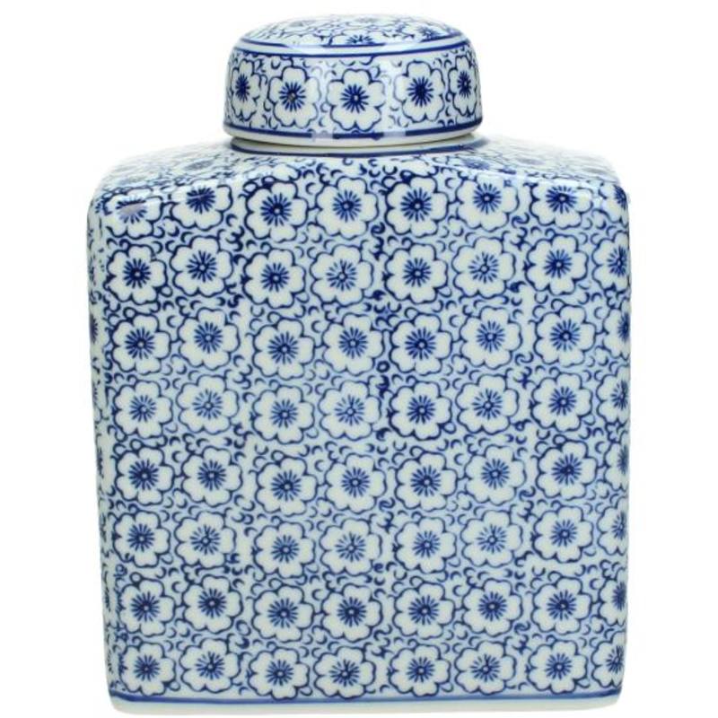 Jar Blue & White 12,5x7x16,5cm Wer-2062