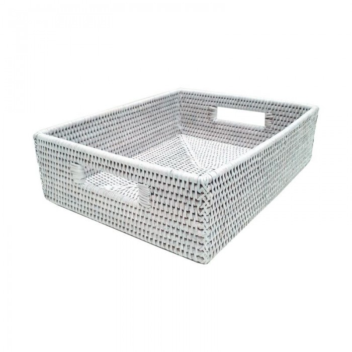 Basket With Handles White GB1065