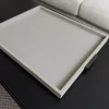 Giobagnara Deco Tray Light Grey Bronze Handles Large 57x44cm
