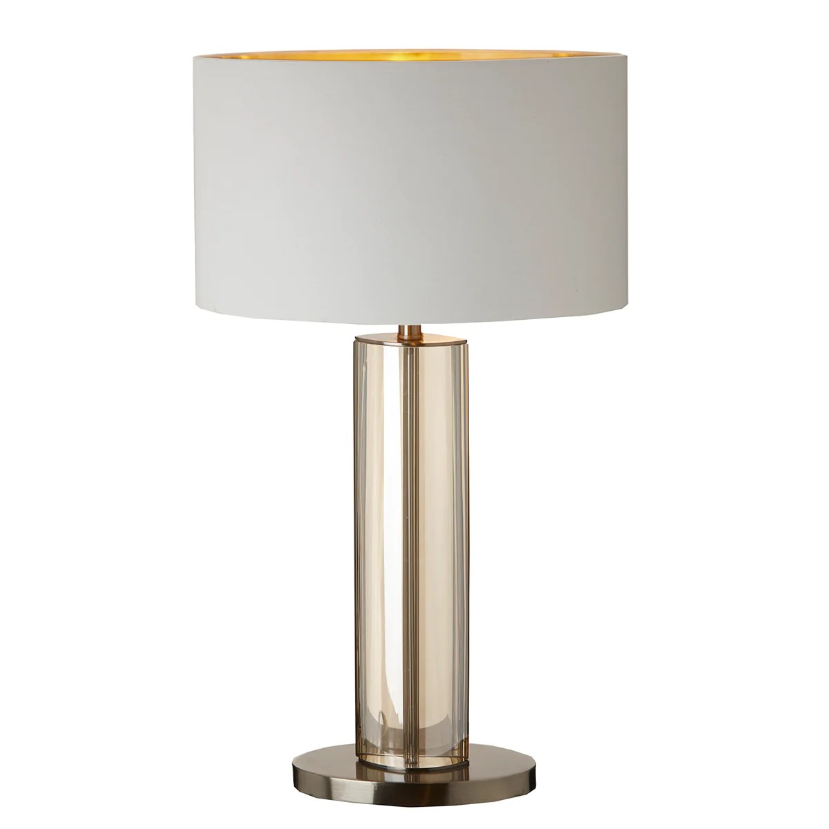 Table Lamp Lisle Cognac & Brass Finish 5840