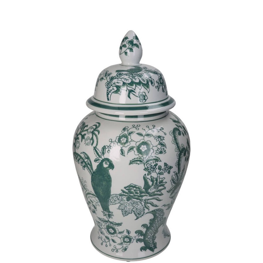 Jar Porcelain Green 24x24xh46cm Xet-9244