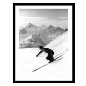 Glass Picture Downhill With Parallel Turn 70x90cm