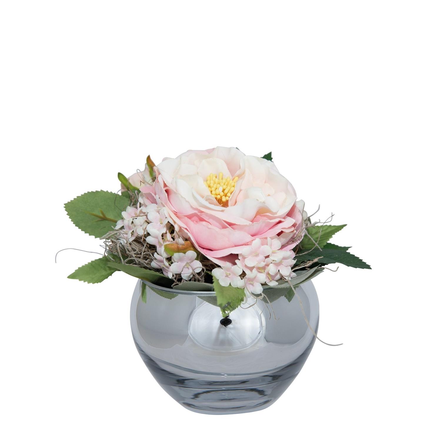 Hortensia Petit Bouquet Halina Pink H15xØ20 184114