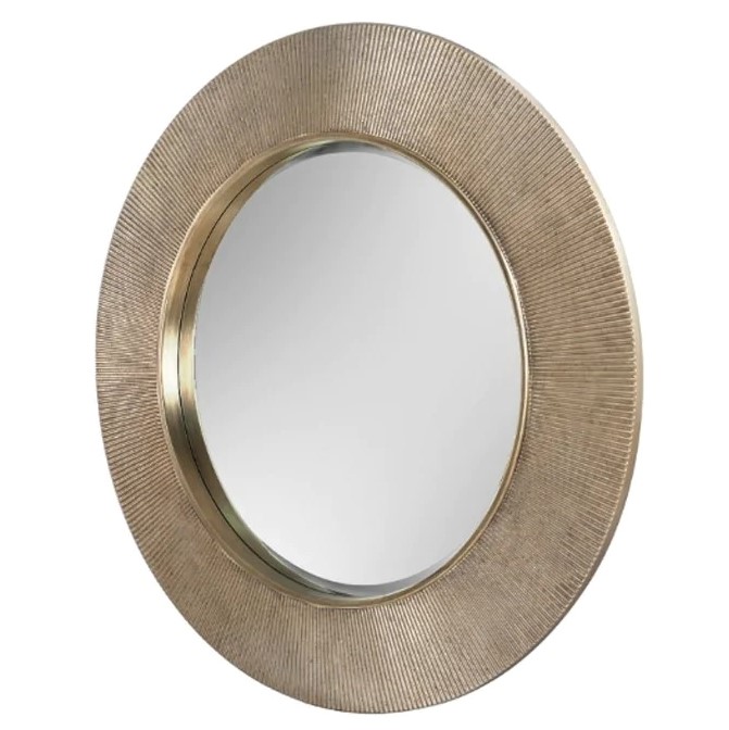 Mirror Edvin Gold Finish Inner Ring Detail. 7170