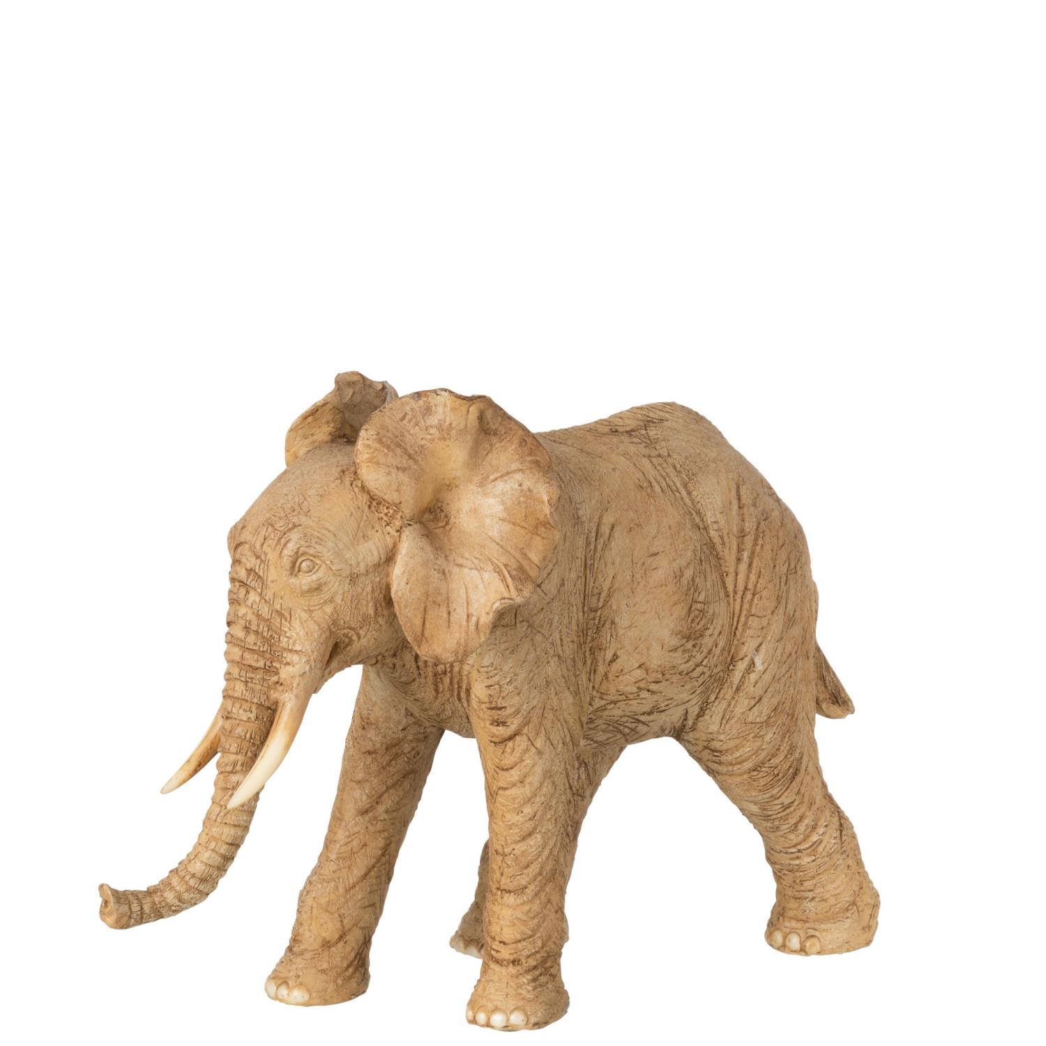 Elephant Poly Beige 23x13x19cm 11488